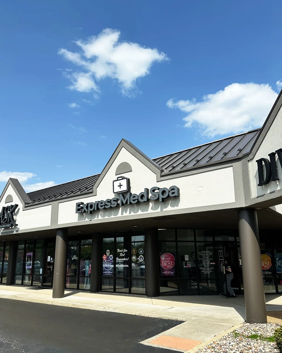 Exterior view of an accredited, freestanding medical spa clinic showing professional medical facility standards.